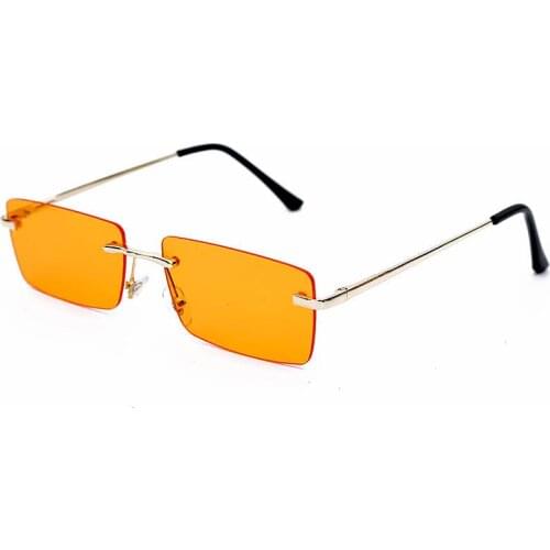 Luxury Brand Rectangle Ladies Sunglasses Women 2020 Rimless Square Sun Glasses For Ladies Zonnebril Dames Vrouwen Bril