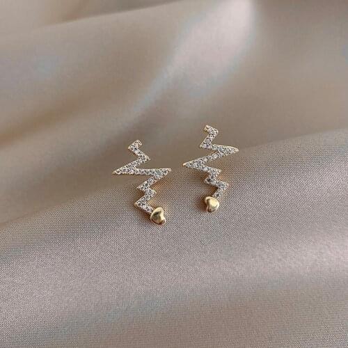 YAOLOGE Full Rhinestone Stud Earrings For Women Geometric Alloy Earrings 2021 Trend New Fashion Party Festival Jewelry Brincos