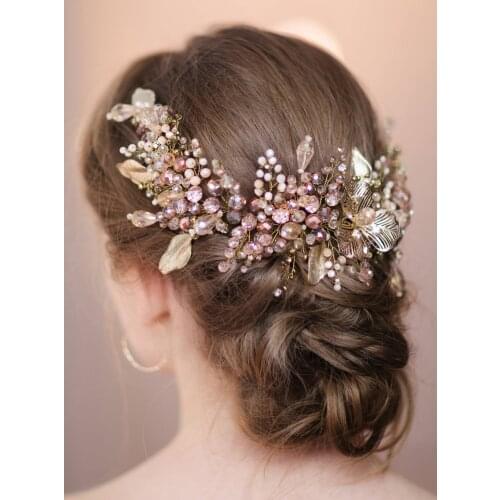 Bridal Gold Leaf Headband, Bridal Hair Vine, Bridal Hair Piece, Hair Accessories, Wedding Accessories