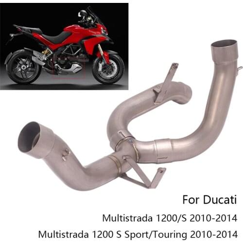Delete Catalyst for Ducati Multistrada 1200 S/Sport/Touring Motorcycle Exhaust Pipe Titanium Alloy Slip On Stock Muffler Escape