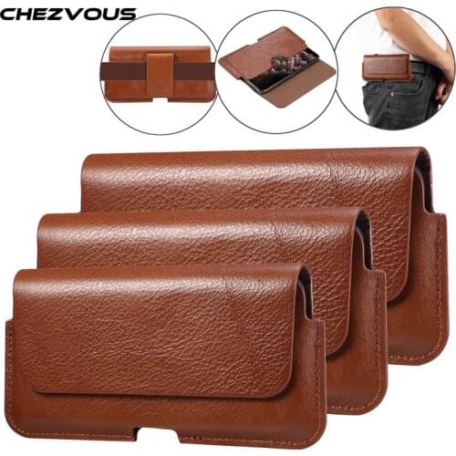 Universal Leather Phone Bag Belt Pouch for iPhone 12 11pro Max XS X 8 7 6 plus Ultra-thin Holster for Samsung S20ultra S10 S9 S8