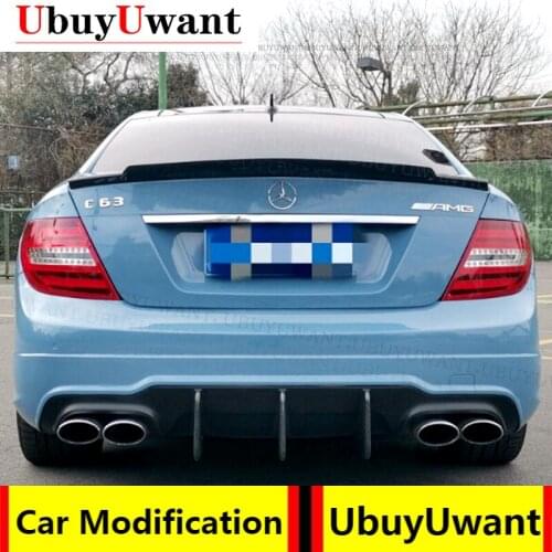 Rear Genuine Carbon Fiber Trunk Spoiler Deck Wing For 2008 2009 2010 2011 2012 2013 2014 BENZ W204 C180 C200 C300