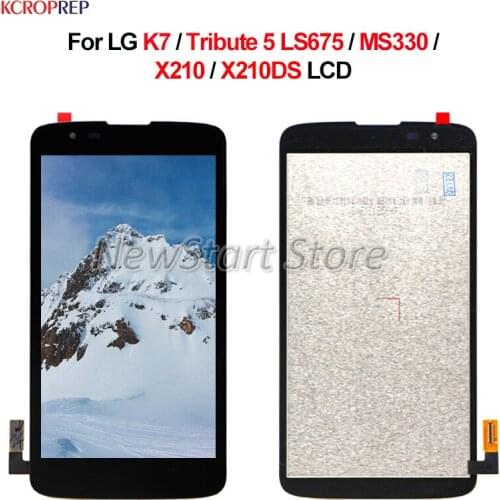 For LG K7 MS330 X210 X210DS LCD For LG Tribute 5 LS675 lcd Display Touch Screen Digitizer Assembly 5.0" With Frame Replacement