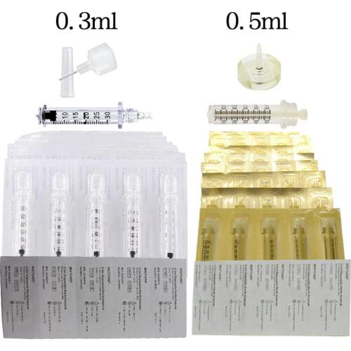 0.3ml 0.5ml Ampoule Head Dispossable Sterile for Hyaluron Pen Atomizer Lip Injection Hyaluronic Acid Pen Anti Wrinkle Beauty