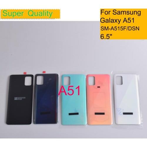 10Pcs/lot For Samsung Galaxy A51 Housing Battery Cover A51 A515 A515F Back Cover Case Rear Door Chassis Housing Replacement