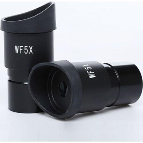 2 PCS Stereo Microscope Eyepiece 30.5mm Mounting 5X Wide Angle Eyepiece with Eyecups