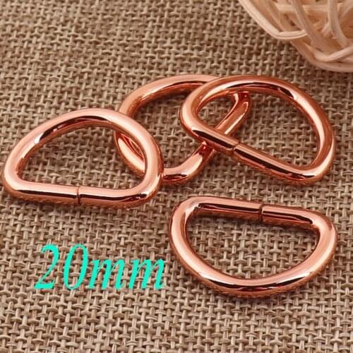 20 pcs D Ring Buckles,20mm Rose Gold D Rings Webbing Purse Bag Handbag Handbag Hardware Shoe buckle,Bag Ring,Purse Ring