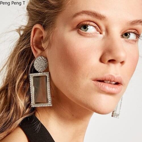 2021 High end earrings of European and American brands in 2020 Geometric long earrings