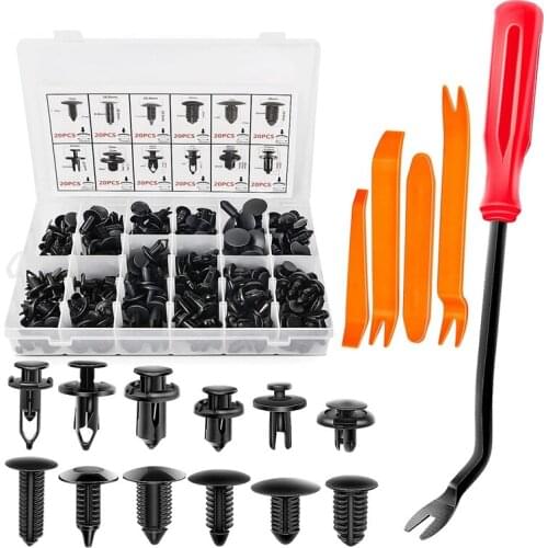 240PCS Bumper Retainer Clips Car Plastic Rivets Fasteners Push Retainer Kit Panel Fender Clips for GM Ford Toyota Honda