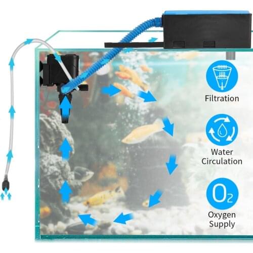 3 In 1 Boxes Aquarium External Boxes Filters Trickle Rain Drop Upper Fish Tank Water System Filter Accessories Tools