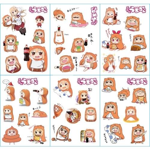 60 pcs/lot Anime Himouto! Umaru-chan transparent deco sticker set tags sticky note toy gift
