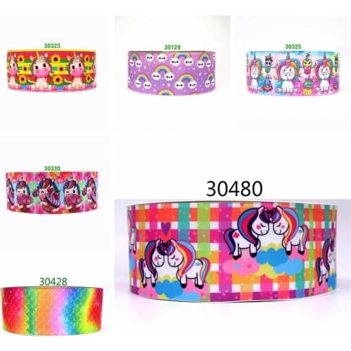 Free shipping 50 yard flower printed grosgrain ribbon 30480