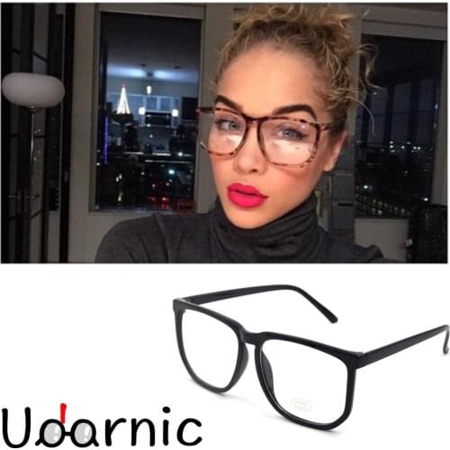 Unisex Big Square Optical Frame Nerd Eye Glasses Retro Nerd Geek Hippy Eyewear Mirror/Clear/Dark Lens Multi Color Frame 030-018