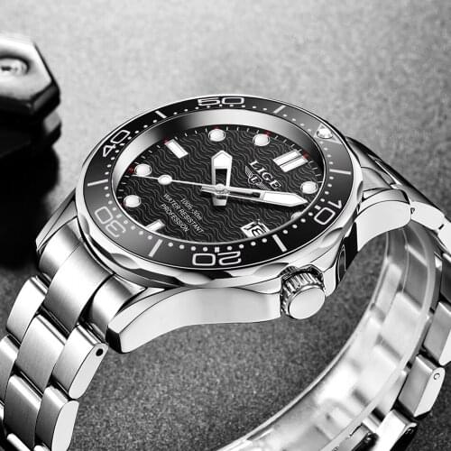 LIGE Mens Watch Business All Steel Quartz Watch Men Top Brand Luxury Casual Waterproof Sports Watches Clock Relogio Masculino