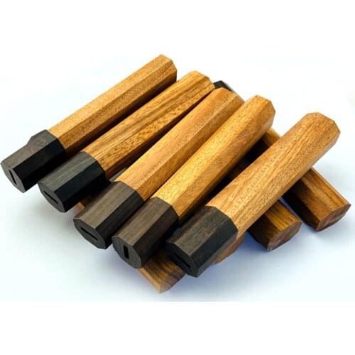 Wooden Octagonal Cutter Handle Japanese Chef Cutters Handles DIY Kitchen Modified Wood Cutter Grip Accessories