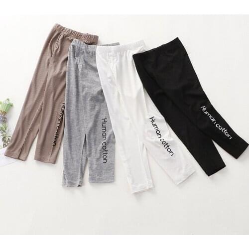 Kids Bottom Pants 2021 Autumn Girls Clothes Leggings Cotton Casual Girls Pants Boys Trousers 3 4 5 6 7 Years Kids Clothes