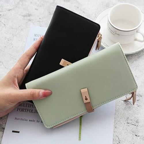 Long Womens Wallet Female Purses Coin Purse Card Holder Wallets Money Bag Pu Leather Clutch Money Bag