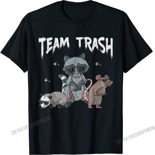 Team Trash Shirt Animal Gang Opossum Raccoon Rat Garbage T-Shirt Camisas Men Discount Tshirts Men Tops T Shirt