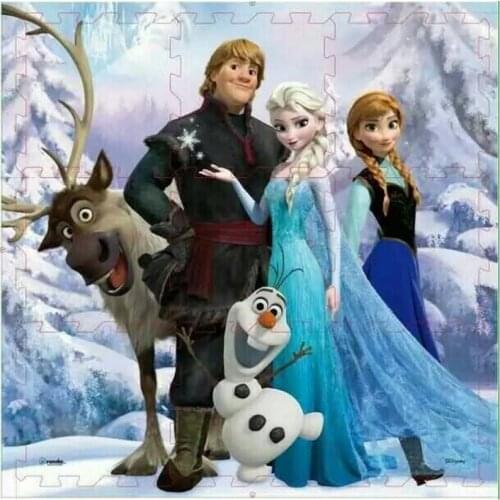 9pcs/pack Frozen mat Mickey Minnie 30x30cm per piece Baby Child Play Floor Mat Frozen Mickey foam mat Game carpet Crawling mat