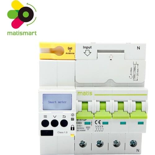 Matis Three phase 63a 3G smart circuit breaker with metering