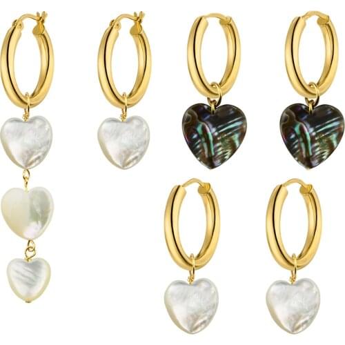 Fashion Lady Girls Accessories heart charms drop earring gold earrings pendant Female Korean Jewelry women Earring wedding gift