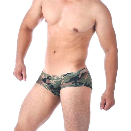 Man boxer Camouflage men underwear boxershort male pouch small cueca box masculina mans boxer sexy men hombre