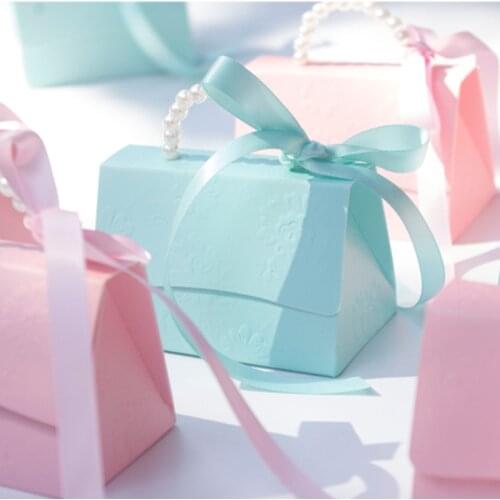 New Floral Prints Candy Boxes Gift Bags With Handles Wedding Favors and Gifts Boxes Baby Shower Giveaways Boxes Party Supplies