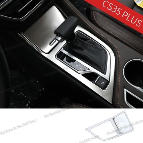 Lsrtw2017 for Changan Cs35 Plus Car Gear Panel Frame Chrome Decorative Interior Accessories 2018 2019 2020 2021 cs35plus