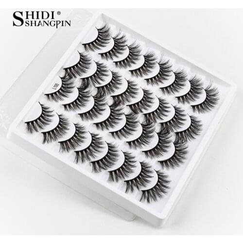 New 5/16 Pairs 3D Faux Mink Lashes Natural Thick Long False Eyelashes Dramatic Fake Lashes Makeup Tools Extension Eyelashes