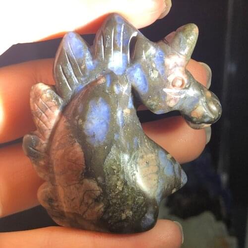 Natural crystal carving 2 "unicorn, meditation reiki healing, furniture decoration