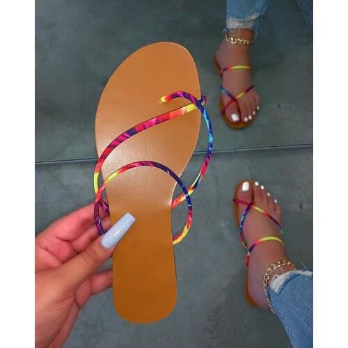 Summer Womens Slippers New Fashion Flat Bottom Flip-flops Open Toes Outdoor Beach Woman Sandals Roman Style Plus Size Shoes