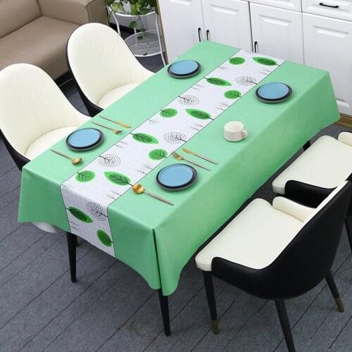 Tablecloth Rectangular Waterproof Oilproof Table Cover Flowers colour European Style Household Birthday Party Tablecloth Cover