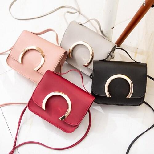 Shoulder bag handbag square bag 2019 fashion Crossbody bags purse PU Leisure classic leather Small flip Retro Korean version