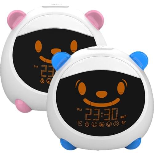LED Table Alarm Clock 7 Colors Bedsides Wake Up Electronic Clock Wireless Remote Control Sleep Trainer Clock For Kids Children