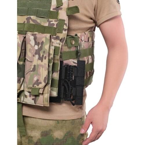 Tactical Quick Release Buckle SetSingle Point Molle Buckle Set With Hook And Loop Fastener