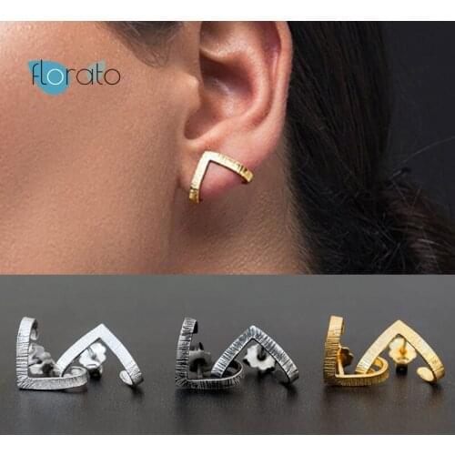 YUXINTOME 925 Silver Ear Needle simple metal Stud Earring for Women Exquisite Gender suitability Earring Fashion Females Jewelry