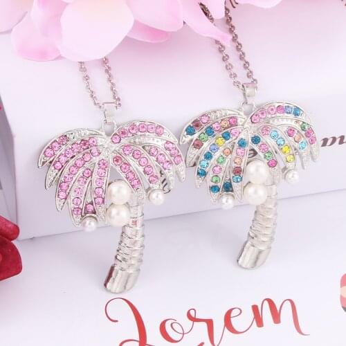 Tree Of Life Zircon Charm Crystal Vintage Choker Pendants Necklace For Women Crystal Sliver Color Necklaces Fashion Jewelry