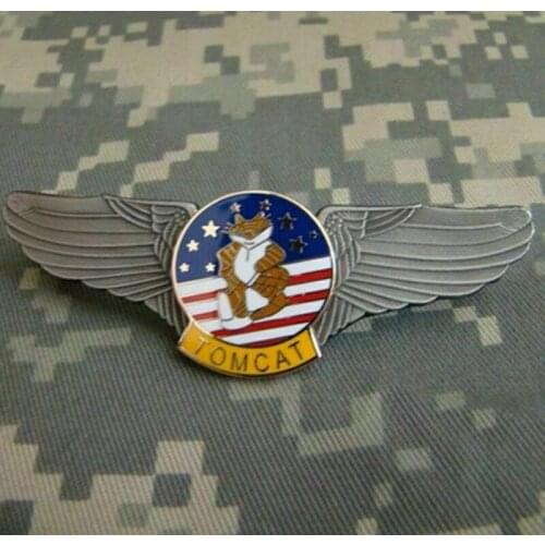 US NAVY F-14 TOMCAT AIRCRAFT Pilot Wing Badge Pin INSIGNIA