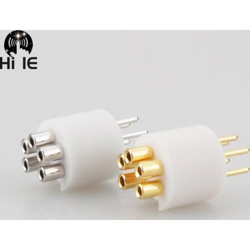 1Pcs HiFi Vinyl LP Phono 5 Pins Core Plug Seat Female DIN for AMP Audio Tonearm Line Tonearm Line Signal Cable Signal Cable
