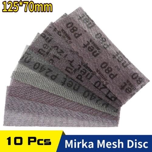 10 Pcs 125*70mm Hook Loop Mesh Dust Free Sanding Discs Abrasive Sanding Sheets Anti-blocking Grinding Sandpaper 80 -320 Grit