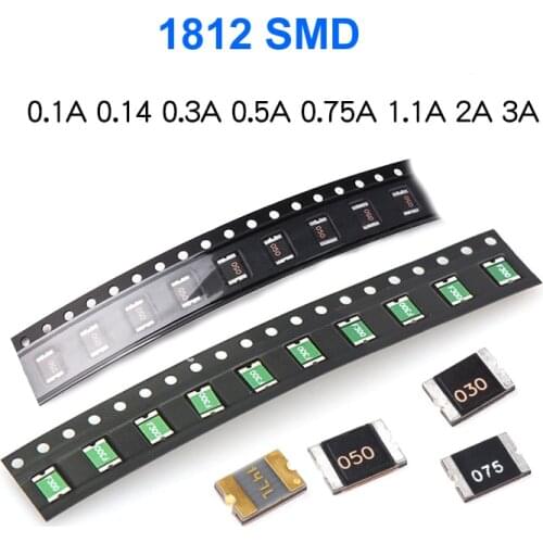 1812 SMD FUSES 0.1A-1.1A PPTC Resettable Fuses Fusing Type Chip Fuse Patch fuses