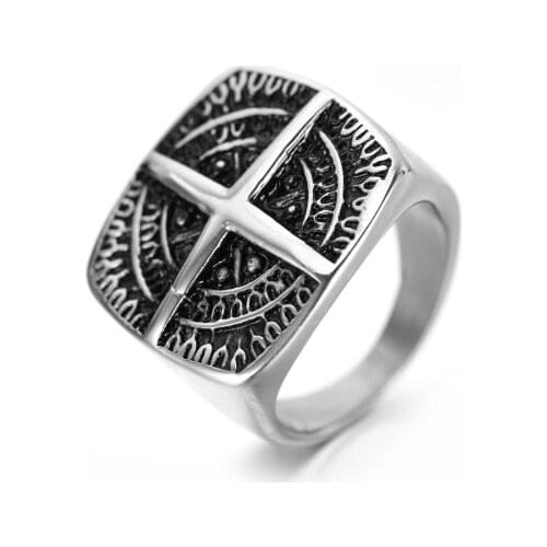 2017 Fashion Cross Anchor Ring 316L Stainless Steel Mens Women Fashion Polishing Navy Anchor Ring