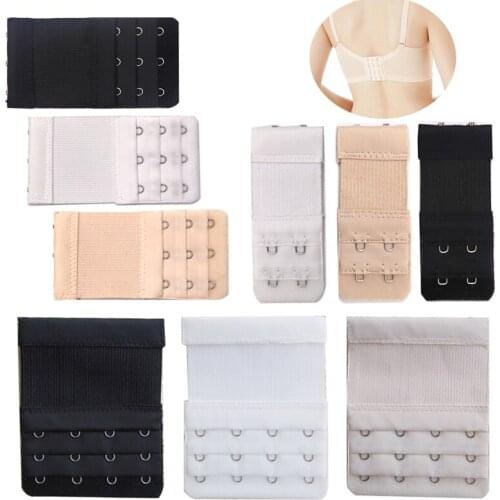 3/4PCS 2/3/4 Hooks Soft Nylon Bra Extender Adjustable Elastic Bra Extension Expander Strap Hook Clip Women Intimates Accessories
