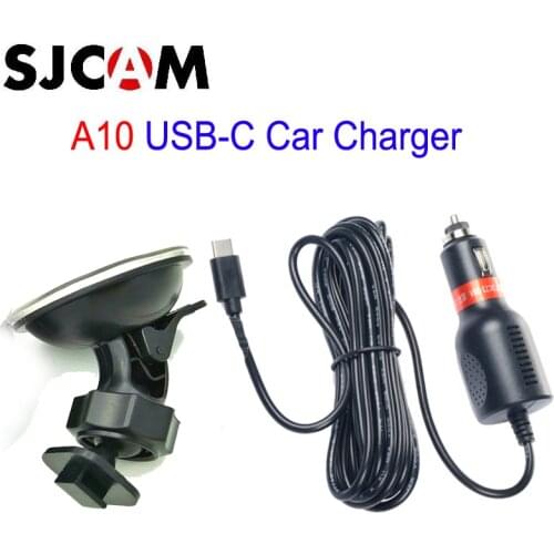 SJCAM A10 Type-C Car Charger + Car Suction cup Bracket Car Holder For SJCAM A10 Action Sports Cameras