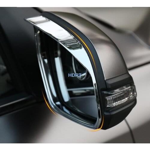 Car Rearview Mirror For Hyundai ix35 2018 2019 2020 2pcs/set ABS Chrome Rain Eyebrow Trim Cover Auto Rear View Frame Accessories