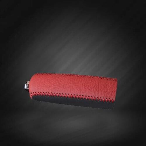 Car Hand Brake Covers Top Layer Leather Case for Toyota Prado Handbrake Grips Cover Auto Genuine Leather Handbrake