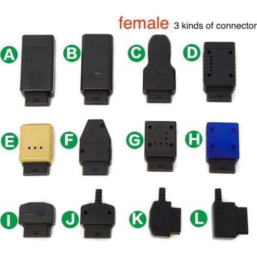 Automobile OBD2 welding female connector diagnostic interface OBD plug OBD2 shell OBDII assembly housing