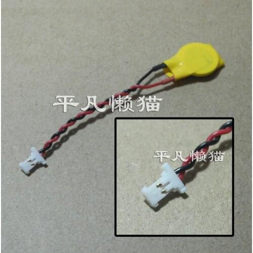 Free shipping NEW CR1220 2-wire 2-hole notebook motherboard battery CMOS battery 3V BIOS battery with cable