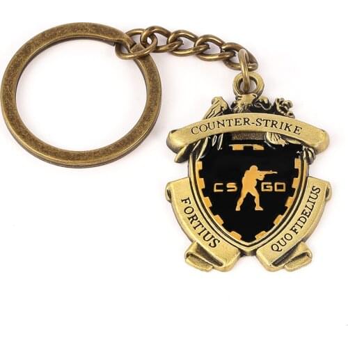Game CS GO Medal Keychain Metal Pendant Necklace Counter Strike Keyring Men Jewelry Fans Gift Souvenir Women Choker