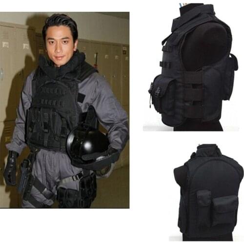 SWAT Airsoft Paintball Tactical Combat Assault Vest BLACK Tactical vest free shipping